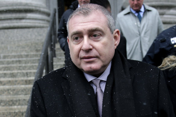 Lev Parnas, a close associate of President Donald Trump's personal lawyer, Rudy Giuliani, arrives at court in New York. 