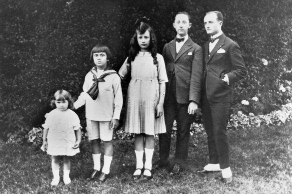 The Dior children, from left, Catherine, Bernard, Jacqueline, Christian and Raymond. 