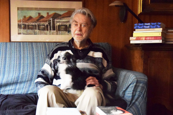 Desmond O’Grady at home in Rome in recent years.