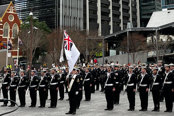 Officers marched to King George Square on friday morning.