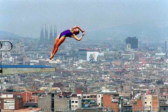 Diving at the 1992 Barcelona Olympics.
