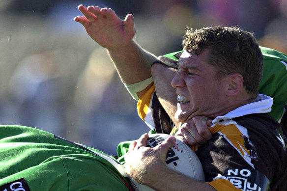 Promise: O'Donnell made his NRL debut as a 20-year-old for the Wests Tigers in 2001.