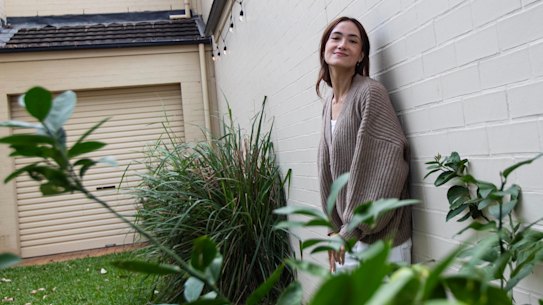 Dani Johnson at her sister’s home in Newington, New South Wales, Saturday, 20 April 2024. Danielle and her partner have spent 18 months looking for a home to no avail because of tough market conditions.  Photo: Sam Mooy / The Sydney Morning Herald
