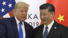 US President Donald Trump with Chinese President Xi Jinping during the G-20 summit in Osaka last year.