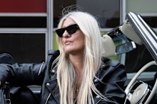 Mars Marsanic and her Mercedes-Benz 230SL Pagoda roadster.