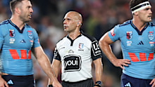 Ashley Klein refereeing State of Origin.