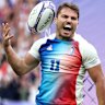 Antoine Dupont during France’s gold medal win in the Paris Olympics.