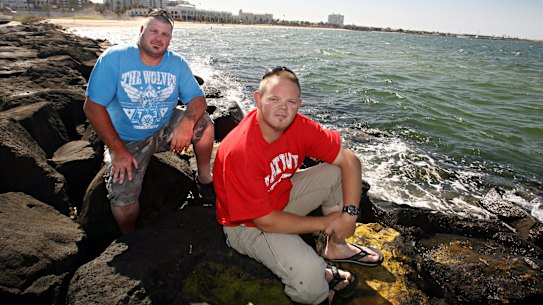 Former senior Bunurong Land Council staff Robert Ogden and Dan Turnbull in 2008.
