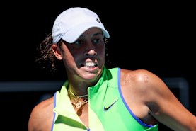 Madison Keys wins her clash against Karolina Pliskova.