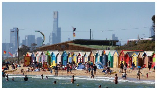 Brighton bathing boxes