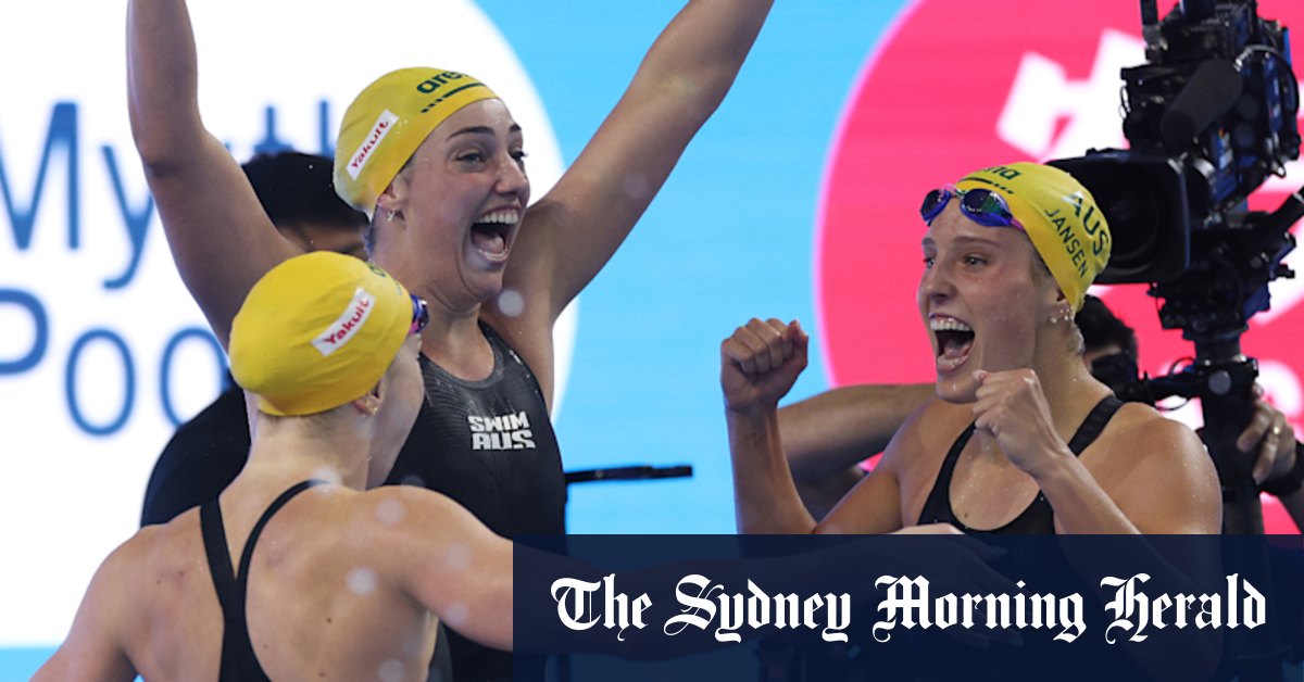 ‘It’s a huge upset’: Beating the USA in a relay is sweet. Australia’s underdog swimmers just did it twice in 15 minutes