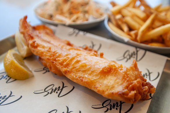Fish and Chips at Finns.