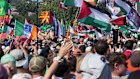 Bob Vylan were followed by Kneecap, who led chants against the British PM and pro-Palestinian slogans.
