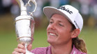 Australian golfer Cameron Smith holding the famous Claret Jug after winning the British Open.