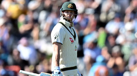 Steve Smith managed scores of 11 and nine opening the batting in Christchurch.