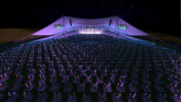 The Myer Music Bowl will look very different this summer - with individual ‘platforms’ around the amphitheater.