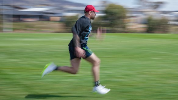 Blake Austin on the run.