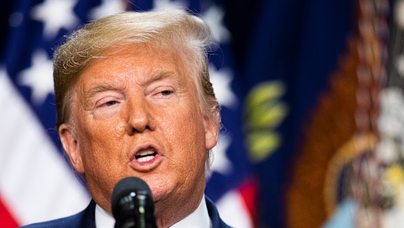 US President Donald Trump: undeterred by impeachment.