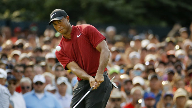 Woods' charge thrilled the crowds, but he fell just short.