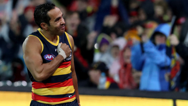 The soaked conditions didn't trouble Adelaide's mercurial Eddie Betts.