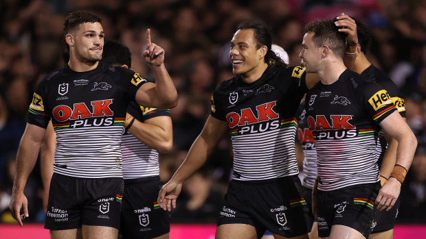 There can only be one: Jarome Luai and Dylan Edwards may not be able to both remain at Penrith beyond next year.