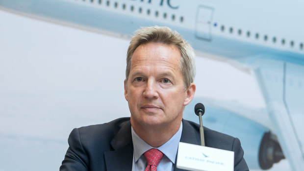 Cathay Pacific chief Rupert Hogg suddenly resigned in August after the company was threatened by Beijing over staff who participated in democracy protests.