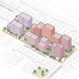 An artist’s illustration of the varied building heights under the proposed master plan at the former VicRoads site in Kew.