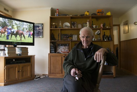 Paddy Payne, father of 2015 Melbourne Cup winning jockey Michelle Payne, at his family home where he raised his 10 children in Miners Rest.