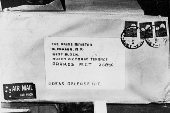 The letter bomb addressed to the Prime Minsiter.