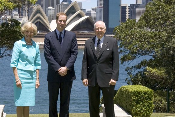 Prince William, Quentin Bryce and Michael in Sydney in 2010. 