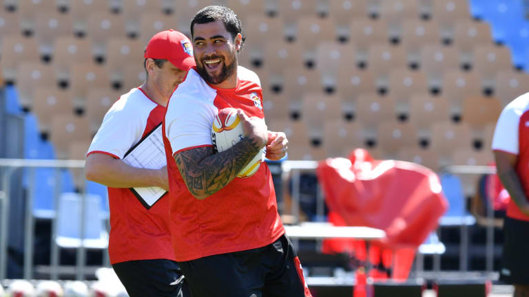 Andrew Fifita ... Someone needs to have a word to the Sharks wrecking ball before he wrecks himself.