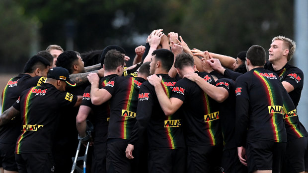 NRL grand final 2021 Ivan Cleary and Penrith Panthers scrum
