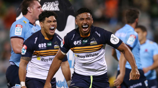 Irae Simone celebrates after scoring.