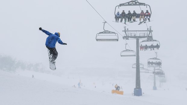 Skiers and snowboarders make the most of the conditions during Perisher’s opening weekend.