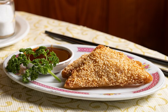 Sesame prawn toast is made in-house using bread from the local bakery.