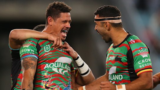 Dane Gagai is rapt with another four-pointer to add to his tally.