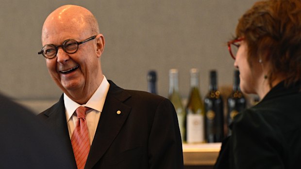 Kim Williams enjoying himself at the Melbourne Press Club.