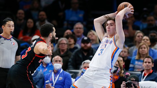Josh Giddey in action this week for Oklahoma City.