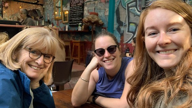 Melbourne’s Erin Doyle (middle), in her mid-30s, has been stashing away an extra $250 in superannuation in voluntary superannuation contributions for years.