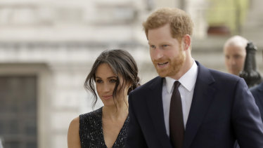  Britain's Prince Harry and his fiancee Meghan Markle.