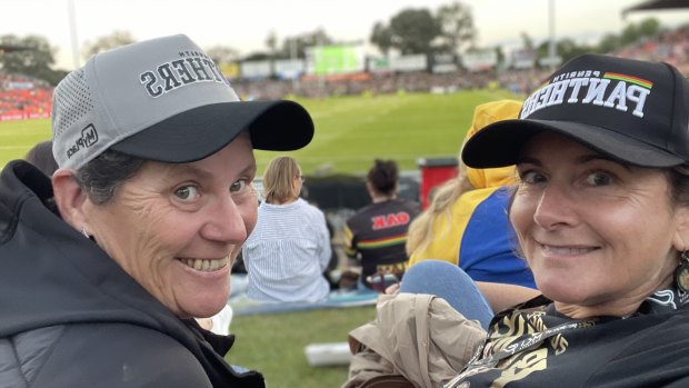 Felicity Beggs and Debbie Mullins are among the many Panthers fans heading to Vegas.