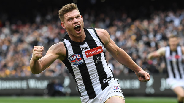 Collingwood's Taylor Adams has a finger injury.