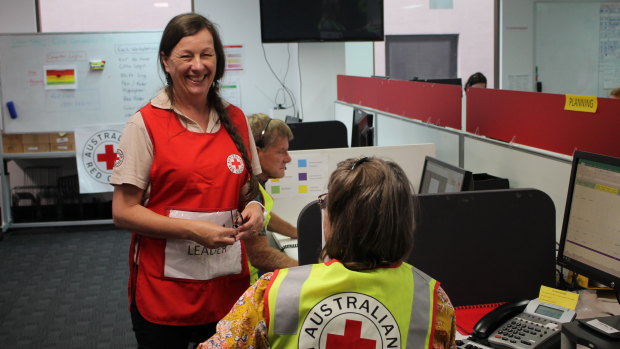 Red Cross workers can make up to 40 calls a day from the call centre.