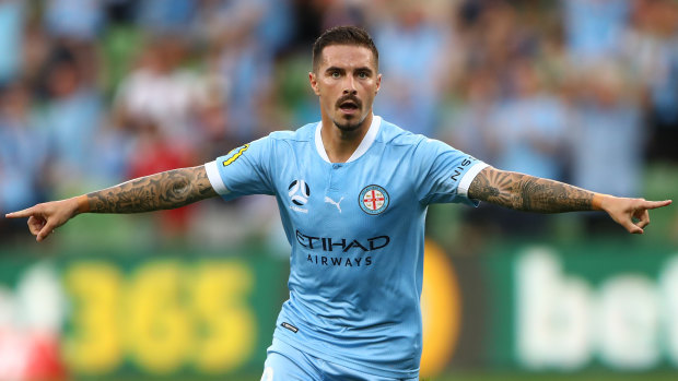 Jamie Maclaren, the league’s top scorer, picked up two more goals on Friday night against Macarthur at AAMI Park.