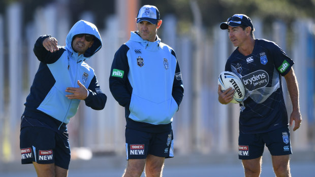 'It's all about character': Andrew Johns, Brad Fittler and Greg Alexander.