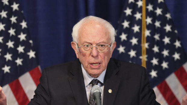 Pushing for more relief: Senator Bernie Sanders.