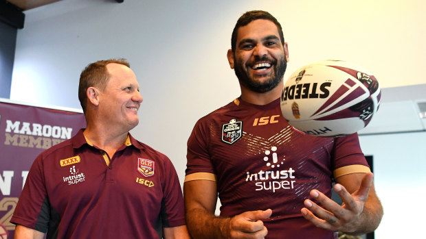 Working for it: New Queensland captain Greg Inglis, with coach Kevin Walters, hasn't done it the easy way.