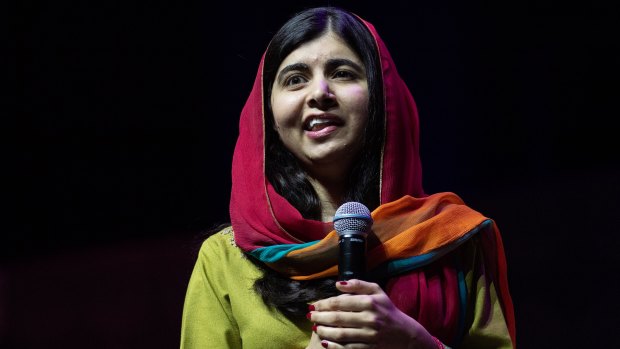 Malala Yousafzai speaking in Sydney on December 10. 