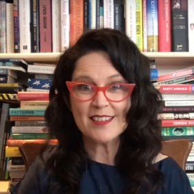 Annabel Crabb in her home office in Marrickville.