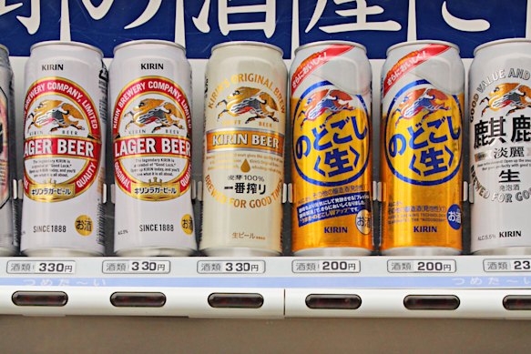 Even in the most expensive hotels, you’re never far from a cheap beer in Japan.